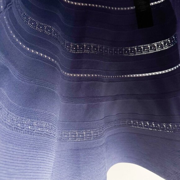 Sandro Blue Knit Crochet Detail Mini Skirt S - Picture 7 of 10